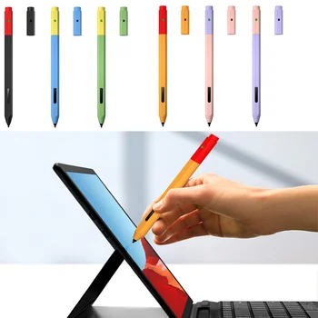 Pisalo Kritje Silikon torbica Pen Za Microsoft Surface Pen Stylus Color Matching Zaščitna Primeru Non-slip Anti-padec Pokrov