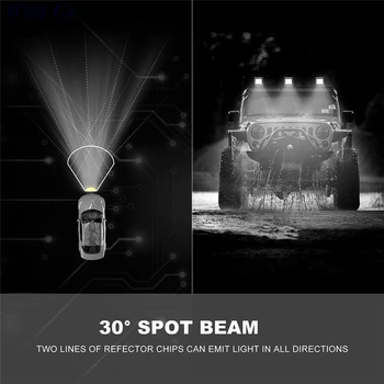 6W LED delovna Lučka 4WD Offroad Spot Meglo ATV SUV UTE svetlobni pramen Za Jeep