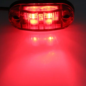 24v 12v Oranžna dioda Led Strani Marker Luči Za Tovornjake Strani Potrditev Marker Svetlobe Potrditev Svetilka 12V Rdeča Bela za Prikolico
