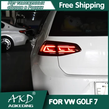 AKD Avto Styling za Novega VW Golf 7 Rep Luči 2013-2017 Golf7 MK7 LED Rep Svetlobe GTI R20 Zadaj Lučka LED DRL+Zavora+Park+Signal