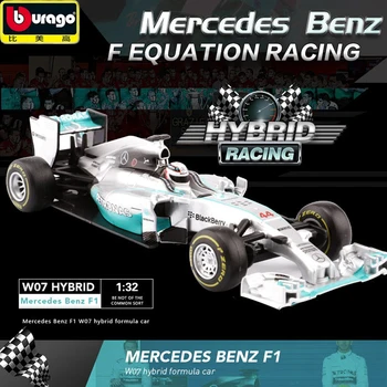 Bburago 1:43 2016 W07 Mercedes Benz F1 #44#6 Hamilton Rosberg Zlitine Toy Model Avtomobila 2019 W10 #77 Formula Dirke Diecast Modela Avtomobila