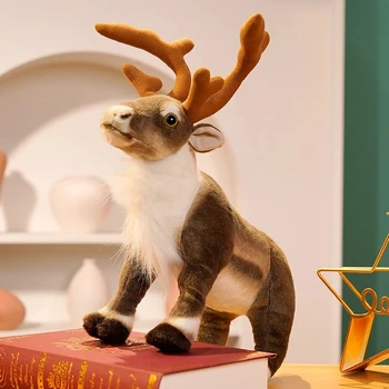 Simulacija Jelenov Plišastih Lutka Mehko Polnjene Veren Elk Model Božič Dom Dekor Plišastih Jelena Igrače Otrok Vesel Božič Darilo