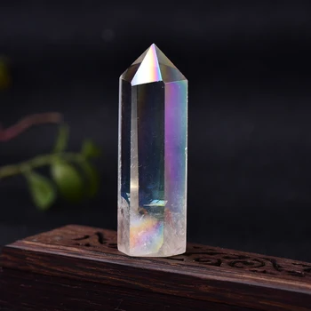 1PC Naravnih Aura Jasno Quartz Crystal Točke Palico Zdravilni Kamen Energije Quartz Doma Dekoracijo Reiki Poliranega Kamna Čakro Stolp