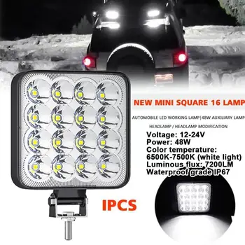 1pcs Mini LED 48W LED delovna Lučka Bar Kvadratnih Spot Žarek 24V 12V Off Road LED svetlobne Vrstice Za Tovornjak 4X4 4WD Avto SUV ATV IP67 N0O3