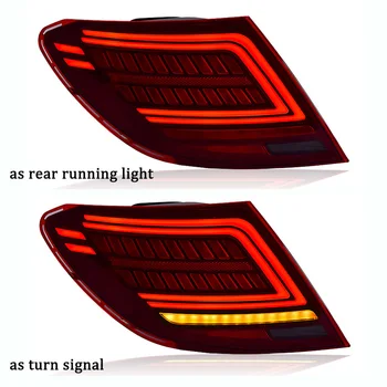 Zadnji Tek Light + Zavora + Povratne Lučka +Vključite Opozorilne LED Rep Svetlobe Zbora Za Mercedes Benz W204 2007-C200 C250 C300