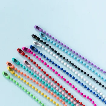 Mibrow Moda Multicolors Mešani Kovinski obeski za ključe obeskov So Zapirali Kljuke Žogo Verige za DIY Nakit, Izdelava Ugotovitve