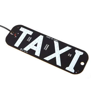 1pc 12V LED Avto Taxi Cab Kazalnik Energije vetrobranskega stekla Prijavite Lučka Kabel USB s Stikalom Signalna luč
